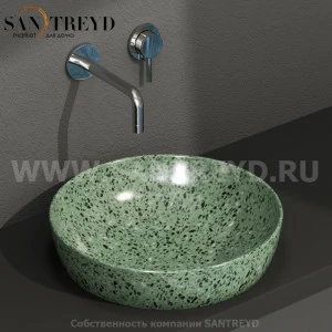 B6T38GV Встроенная раковина под столешницу круглая Ceramica Globo T-EDGE