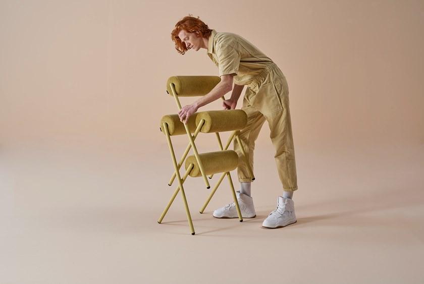 Sancal Стул с цилиндрическими кожаными подушками  349.46.j  - Вид №10