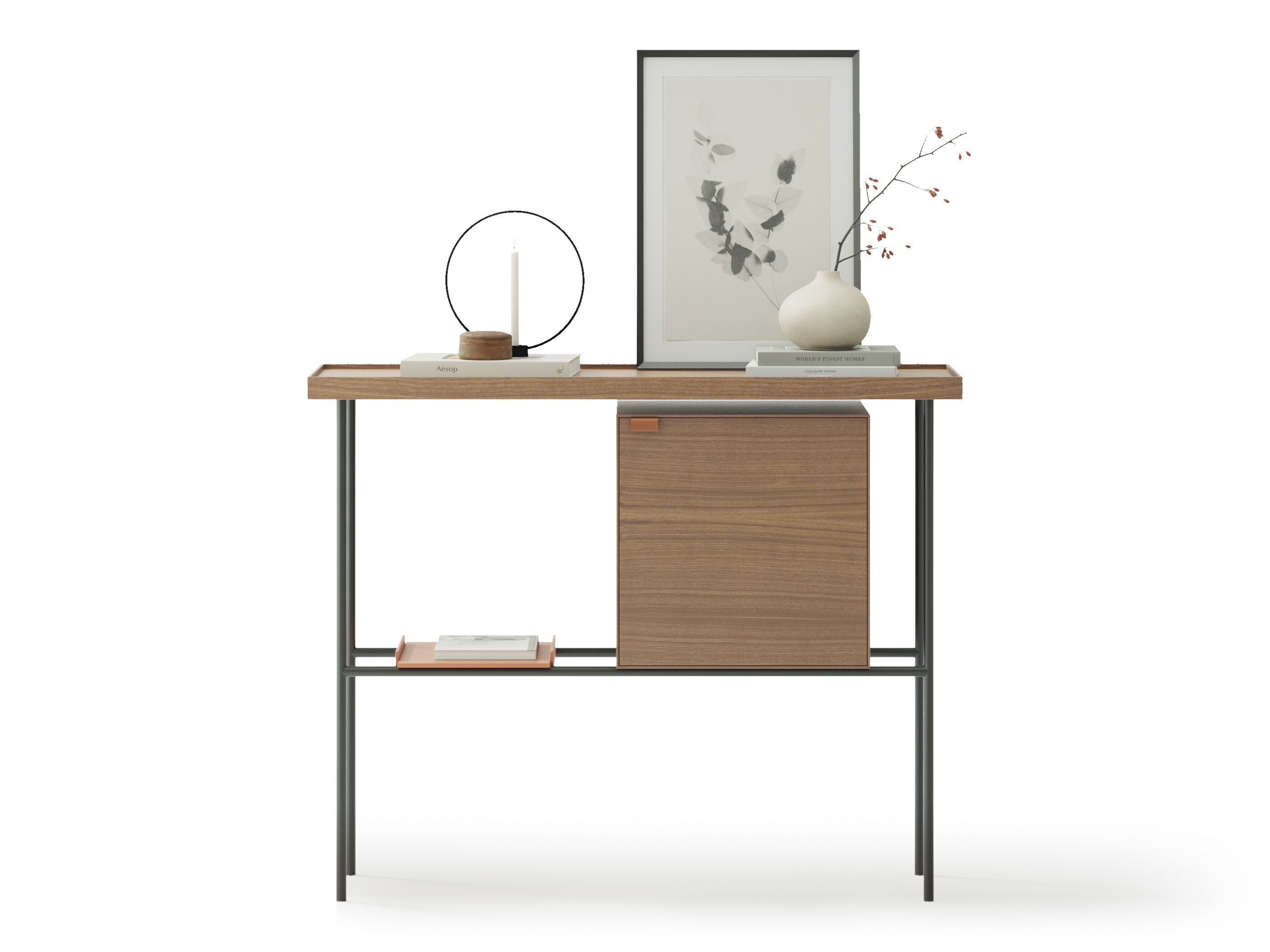 Прямоугольная консоль из дерева и металла с полками TREKU Kutxa ARCH-00152938