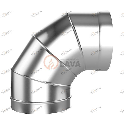Отвод LAVA 110, угол 90*, нерж. 304 (0,8) 3299