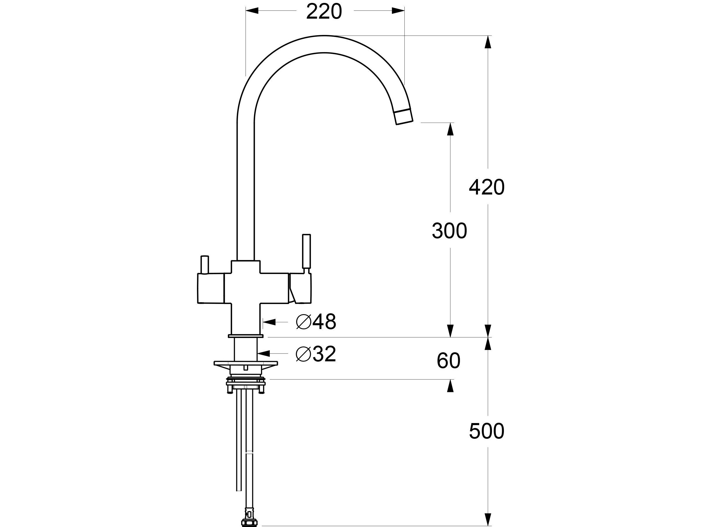 Однорычажный смеситель для кухни с поворотным изливом GUGLIELMI RUBINETTERIE чистый ARCH-00060424 - Вид №7