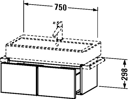 VE610607979 Vero Тумбочка подвесная Орех натуральный, декор Duravit - Вид №1