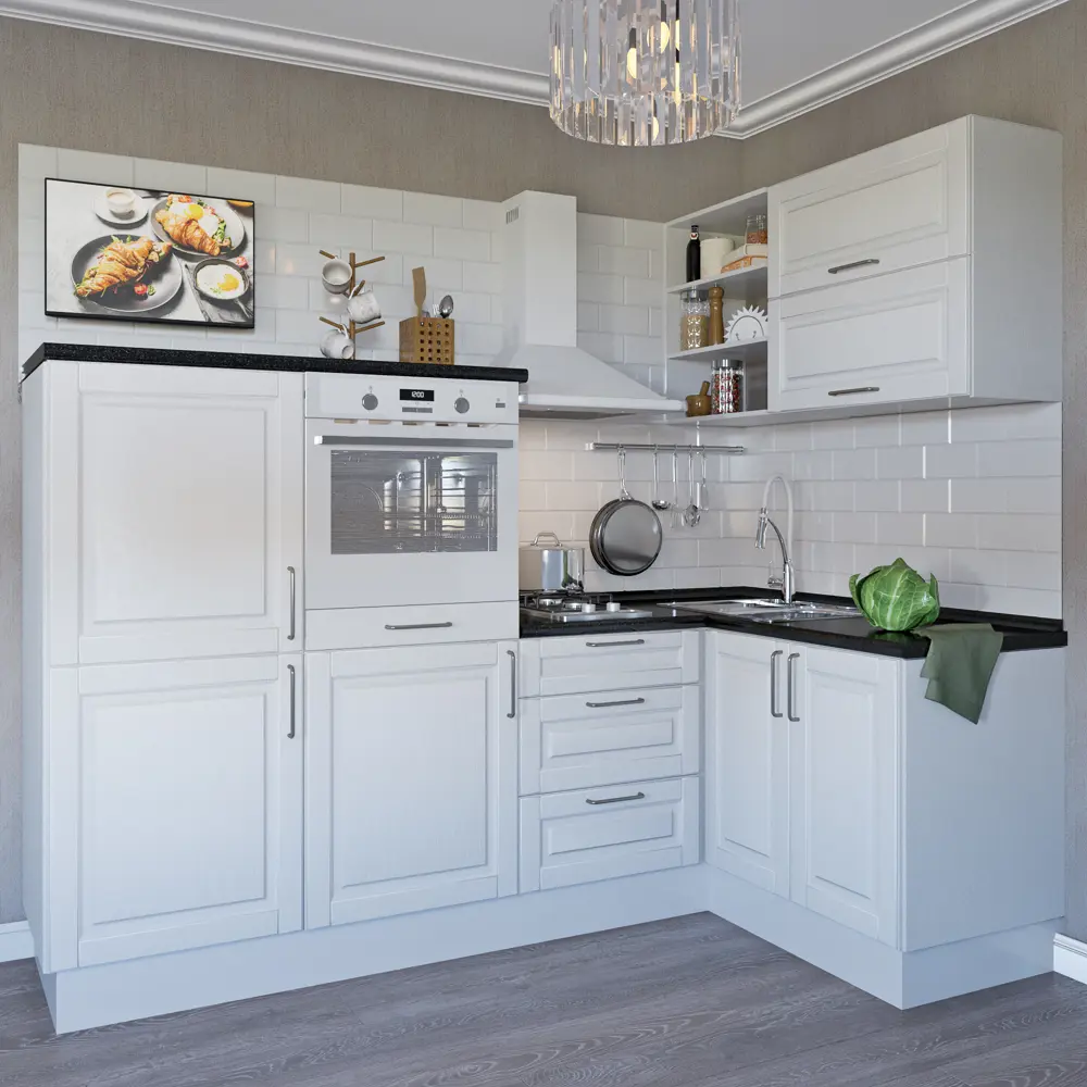 Дверь для шкафа Delinia «Леда белая» 45x70 см, МДФ, цвет белый STLM-2023696 - Вид №3