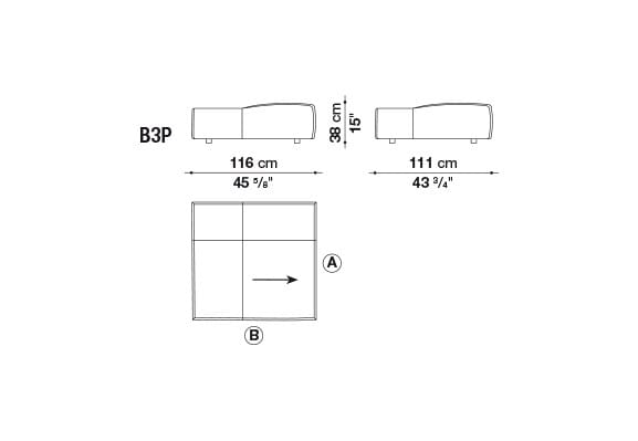 Модульный тканевый диван B&B Italia ARCH-00007652 - Вид №10