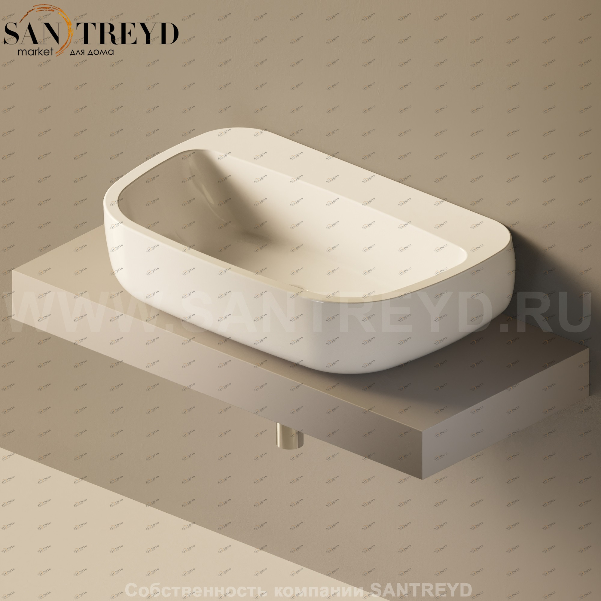 Flaminia FORTY6 Столешница от 100 до 250 см серая F6MN74.1019 Ceramica Flaminia F6MN741019