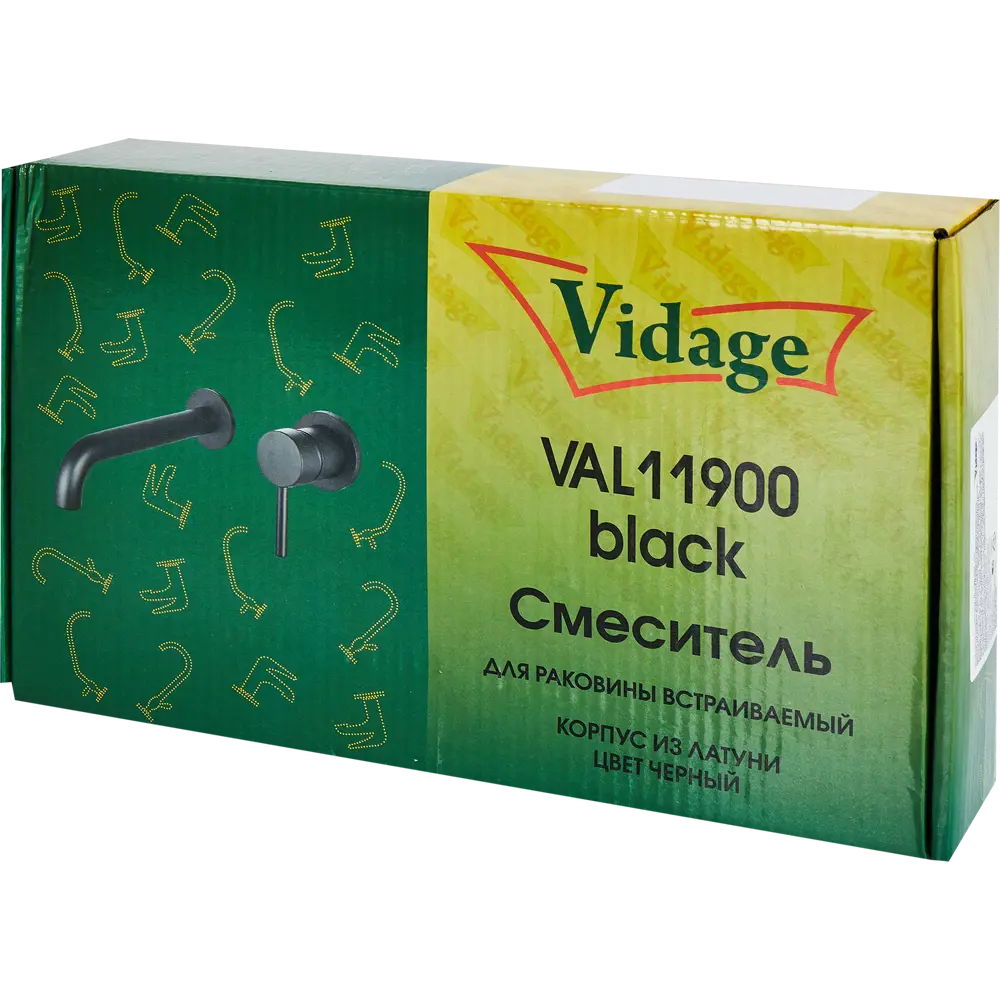 Смеситель Vidage для раковины с черным матовым покрытием и скрытым монтажом 89350176 VAL11900 STLM-1001224 - Вид №7