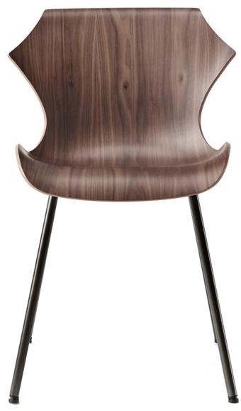 BassamFellows Стул из стали и дерева Petal Cb-29m - Вид №1