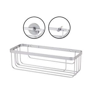 Полка для ванной прямоугольная Sensea Essential цвет хром 82667493 STLM-2052655