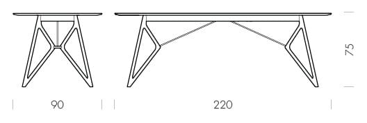 Прямоугольный обеденный стол из линолеума Gazzda TINK ARCH-00079329 - Вид №18