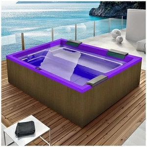 Бассейн Gruppo Treesse Rest SPA-V192H-PL-F прямоугольный spa с гидромассажем и нагревателем встроенный фиолетовый