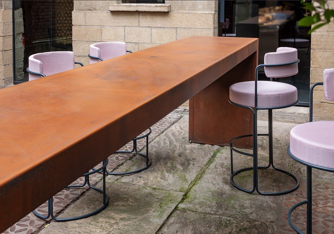 Стальной высокий садовый стул со спинкой iSimar Paradiso ARCH-00089697 - Вид №13