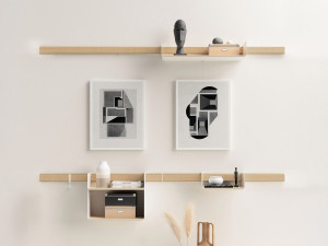 Система деревянных полок