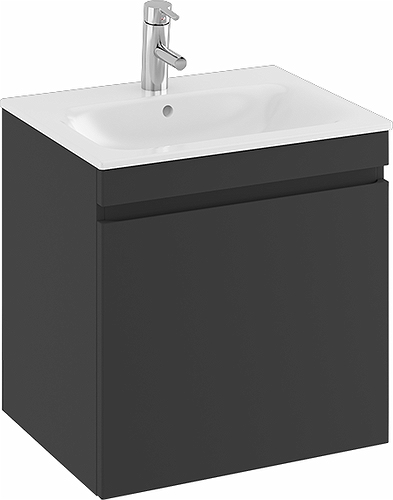 42380 IFO Renova Плоская тумба для умывальника с выдвижным ящиком и внутренним ящиком, W = 538 мм, W1 = 550 мм, глянцевый белый  - Вид №7