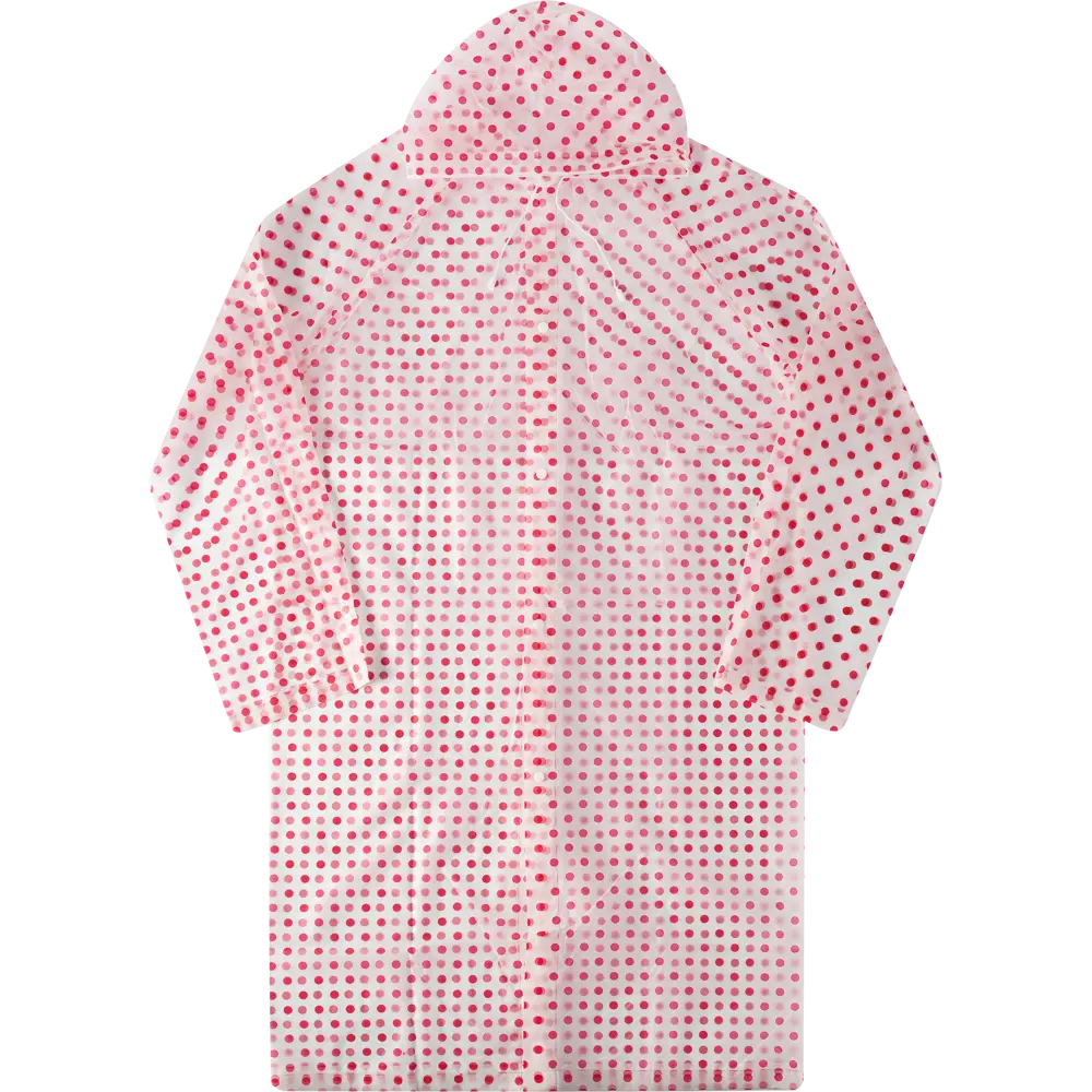 Плащ-дождевик на кнопках Garden Show 466634 цвет белый в красный горошек размер M Нет STLM-2072654