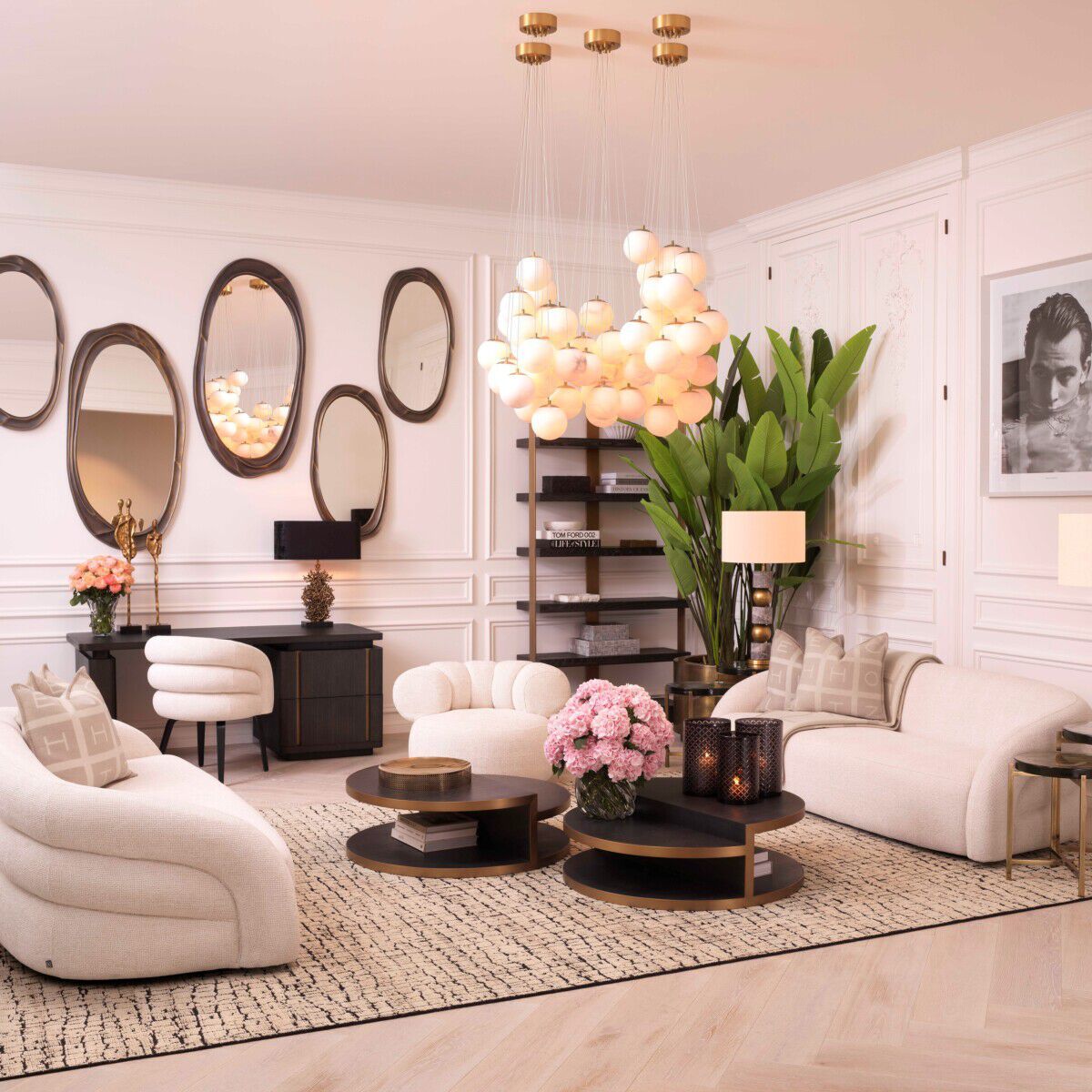 Тканевое вращающееся кресло Eichholtz PHEDRA ARCH-00032786 - Вид №1