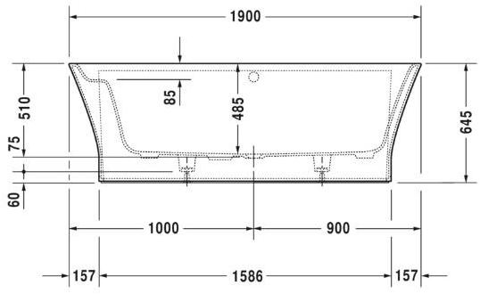 Duravit Джакузи из дюрасолида Cape cod 760364 - Вид №2