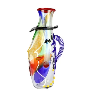 2620 ORIGINALMURANOGLASS Кувшин Лицо женщины - по мотивам Пикассо - Original Murano Glass OMG 16 см