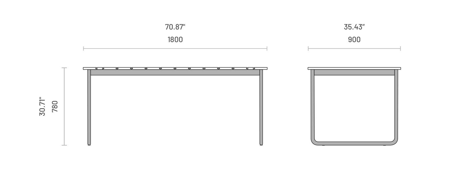 Прямоугольный садовый стол Domkapa Copacabana ARCH-00134163 - Вид №3