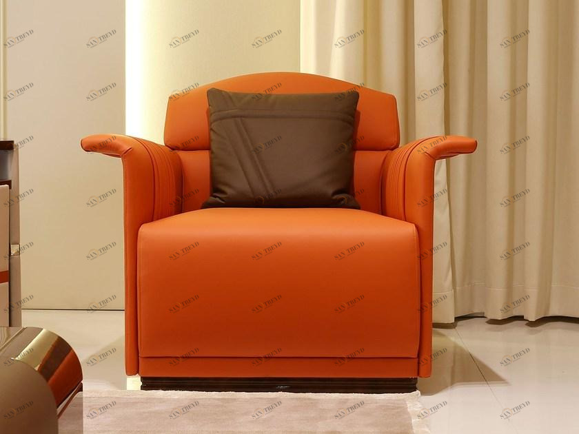 Turri Мягкое кожаное кресло в современном стиле с подлокотниками Madison sun-id-1444038