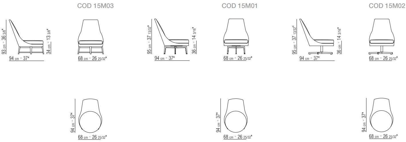 Flexform Кресло из ткани с высокой спинкой Guscioalto sun-id-1376695 - Вид №3