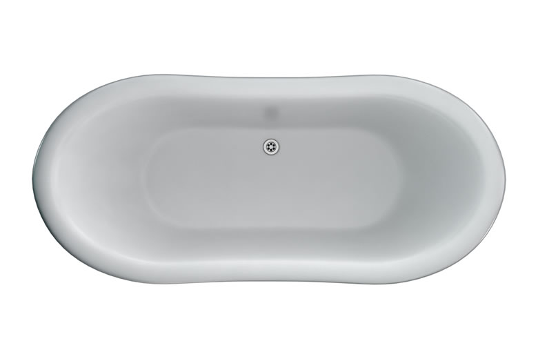 Burlington Двухсторонняя ванна Bateau с роскошными ножками с ножками Luxury Classic в черном цвете L3B T10F  - Вид №9