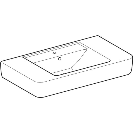 125100000 Накладная раковина Geberit Renova Plan с полкой Geberit  - Вид №1