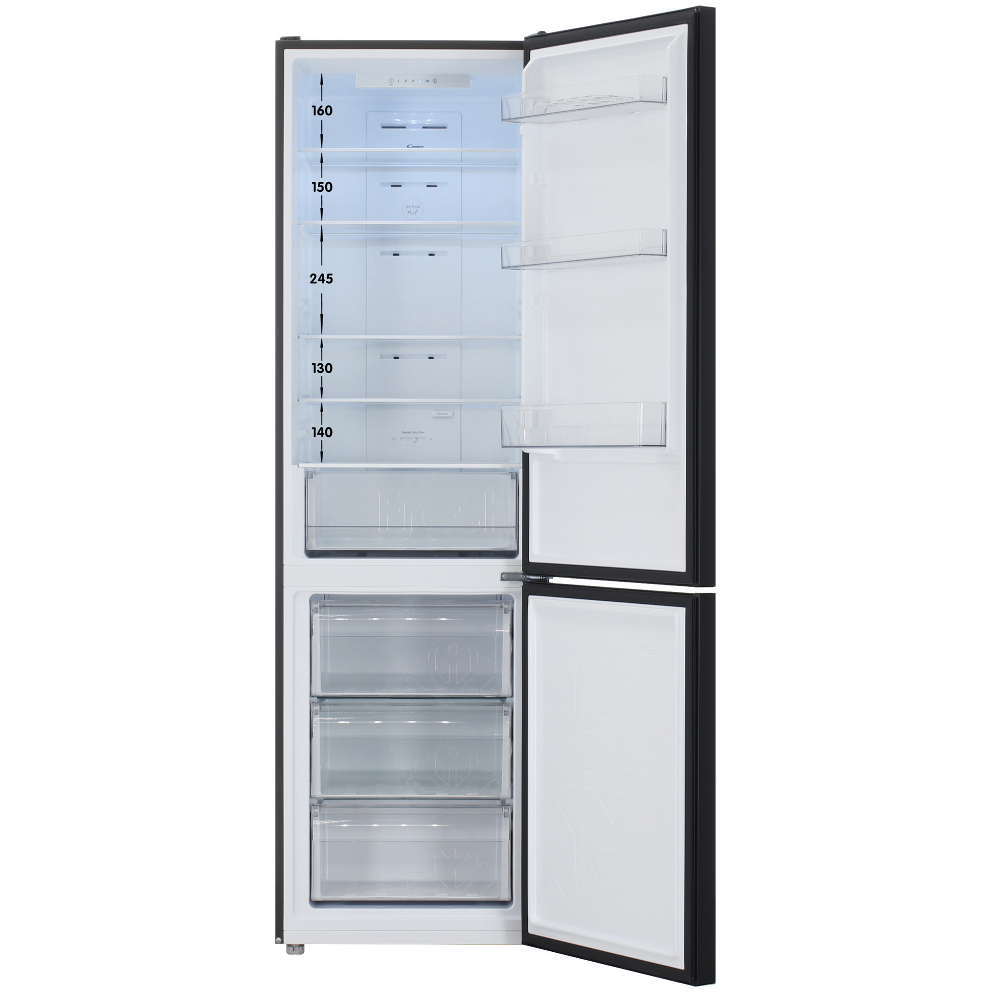 9078416 Холодильник с морозильником   Candy CCRN6200B черный STDN-0029302 - Вид №1