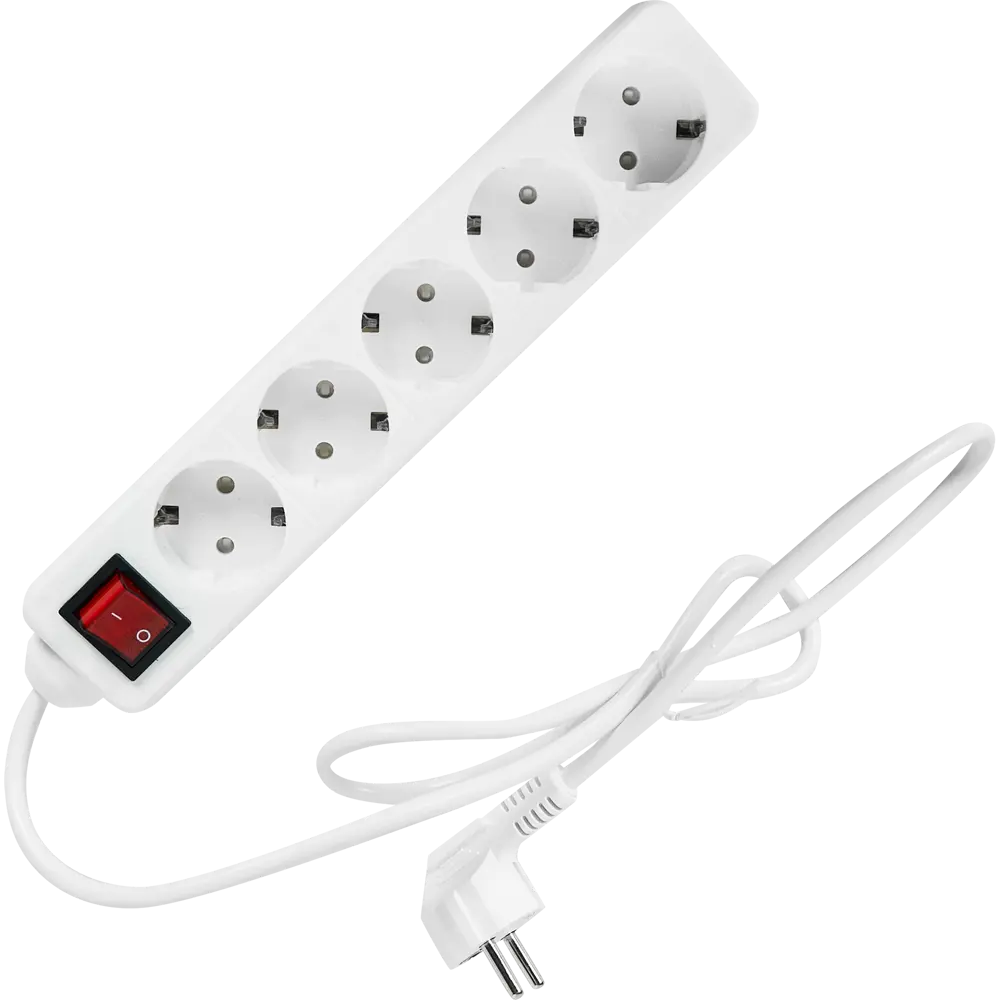 LEXMAN Удлинитель с 5 розетками и заземлением для дома 87038480