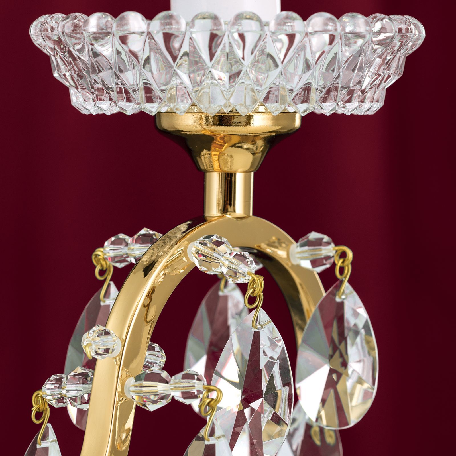 Латунная настольная лампа с кристаллами Orion Hirohito ARCH-00123944 - Вид №7