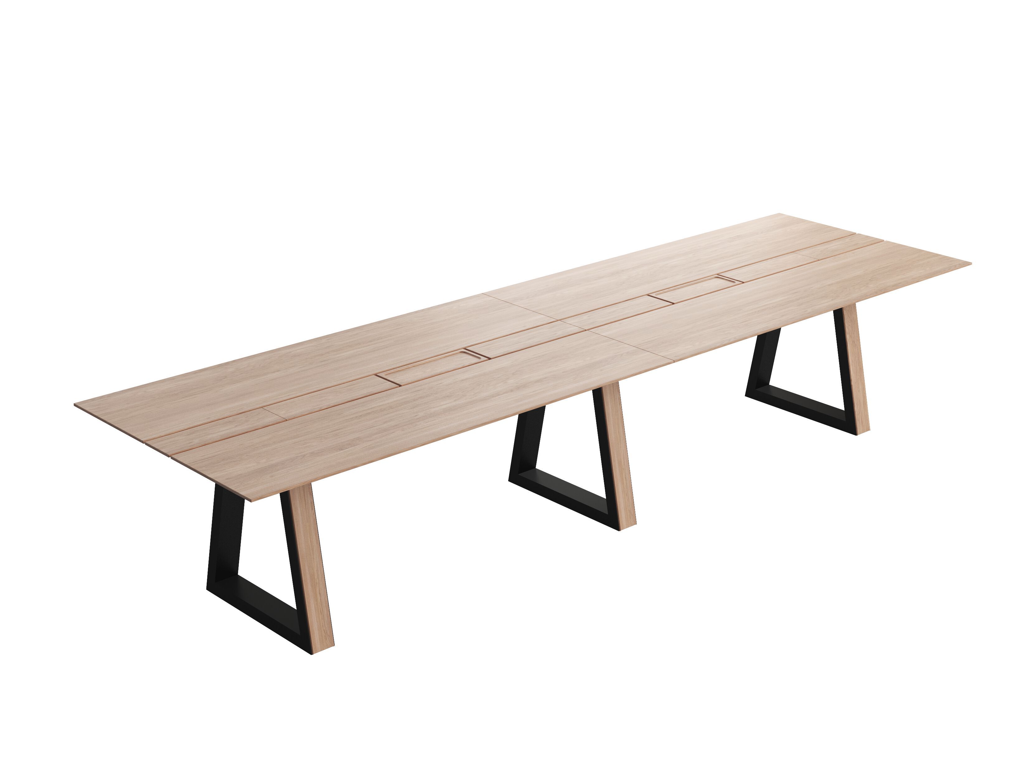 Деревянный прямоугольный стол для совещаний с системой люверсов Mobitec JAVARI T0314 ARCH-00047136