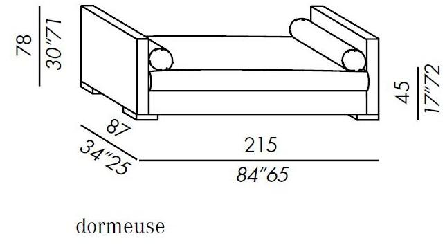 Meridiani Мягкая кушетка из ткани Belmon sun-id-1380118 - Вид №2