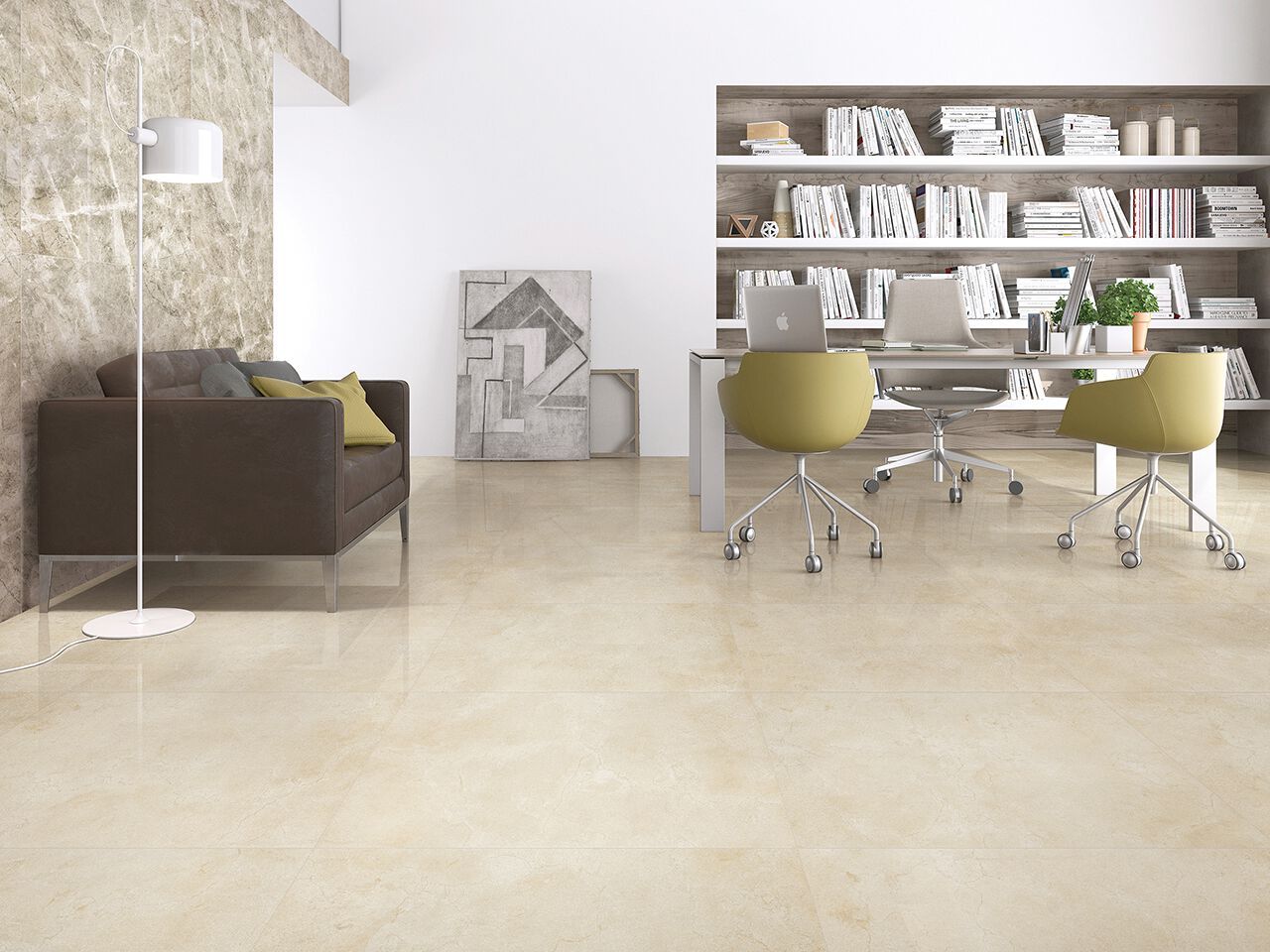 Пол / керамогранит с мраморным эффектом GANI MARBLE TILES CREMA MARFIL ARCH-00066795 - Вид №2