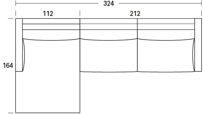 Felis 3-х местный модульный тканевый диван с шезлонгом Softliving sun-id-1384587 - Вид №7