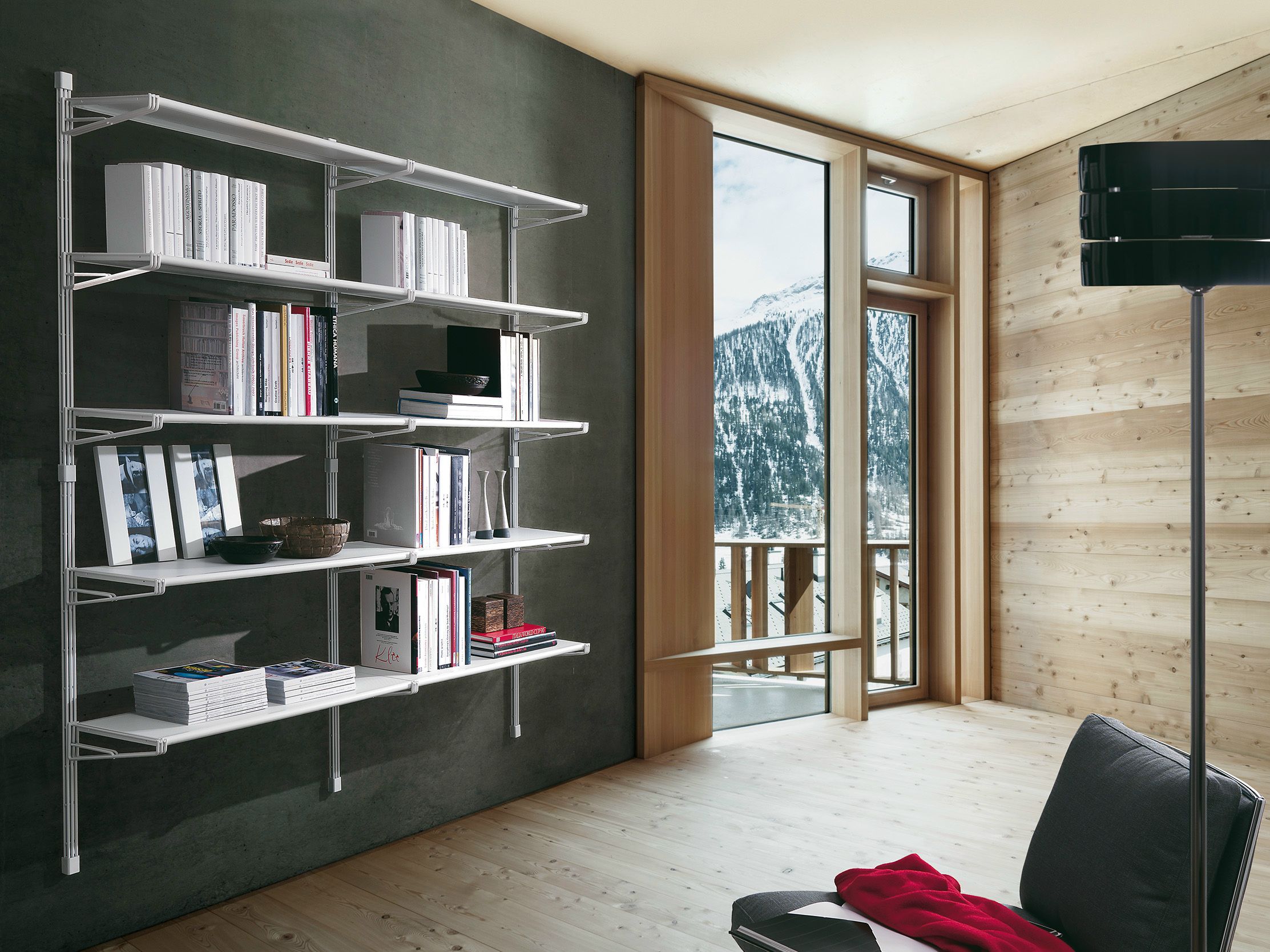 Секционный настенный книжный шкаф Caimi Brevetti Сократ ARCH-00076729 - Вид №1