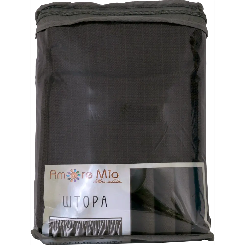 Штора на ленте «Лён», 200х300 см, цвет коричневый AMORE MIO STLM-2067992 - Вид №5