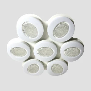 Потолочный светодиодный светильник Ambrella light Orbital Crystal Sand FS1587/7 364W D880*800 AMBRELLA LIGHT ORBITAL CRYSTAL SAND 223541 Белый