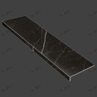 Граните Ступень София черный структурированная 1200x320 Керамика Будущего sun-id-324493