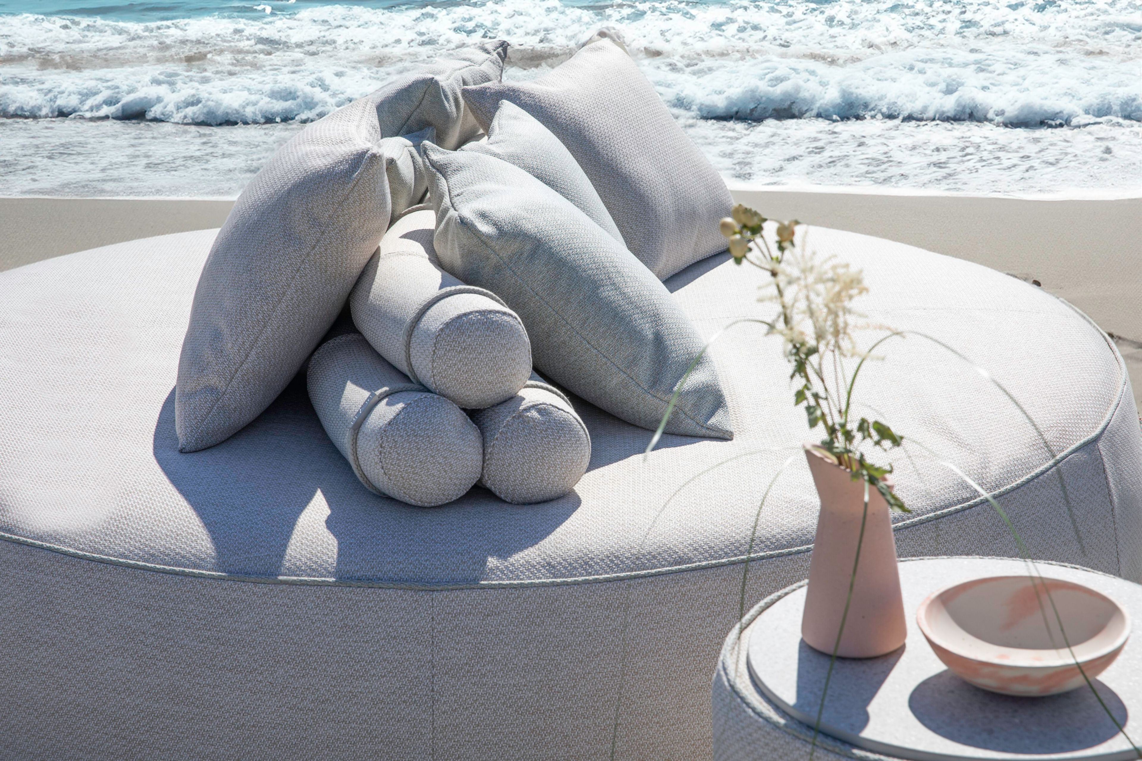 Высокий круглый садовый журнальный столик из ткани Rever Brera ARCH-00108687 - Вид №6