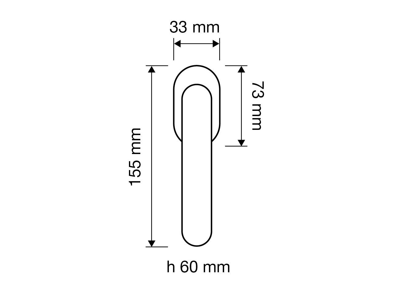 Оконная ручка Zamak LINEA CALI' Target ARCH-00151846 - Вид №2