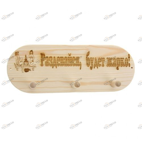 ВГ-Б33 Вешалка 3 крепления "Раздевайся будет жарко" Santreyd 2869