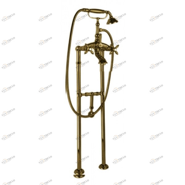 Напольный смеситель для ванны с кронштейном для слива-перелива CEZARES NOSTALGIA-VDPS-02-M