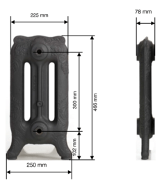 Чугунный радиатор GuRaTec Apollo 350 15 секций 7838 - Вид №1