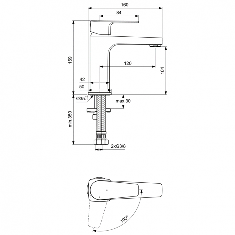 BC687AA Смеситель для раковины Ideal Standard CERAFINE D - Вид №1