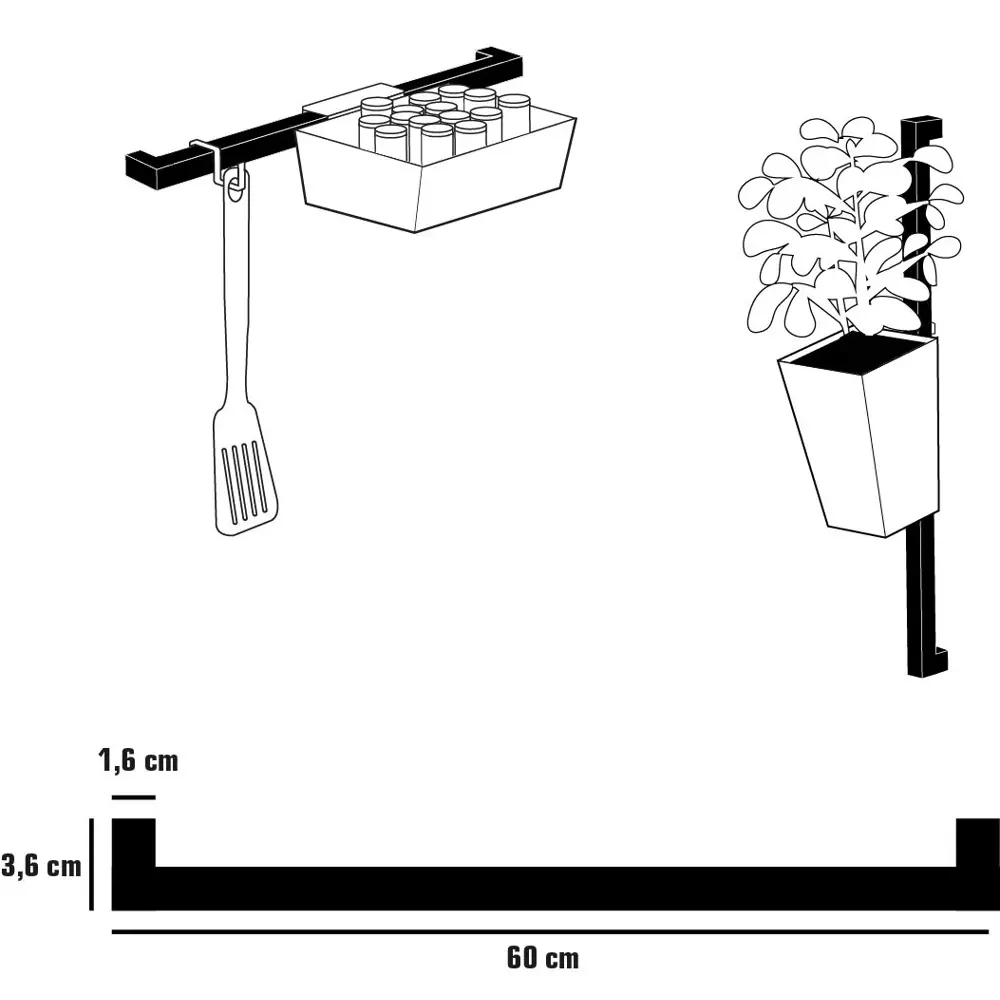 80135887 Рейлинг Delinia ID 60 см сталь цвет чёрный STLM-0013786  - Вид №10