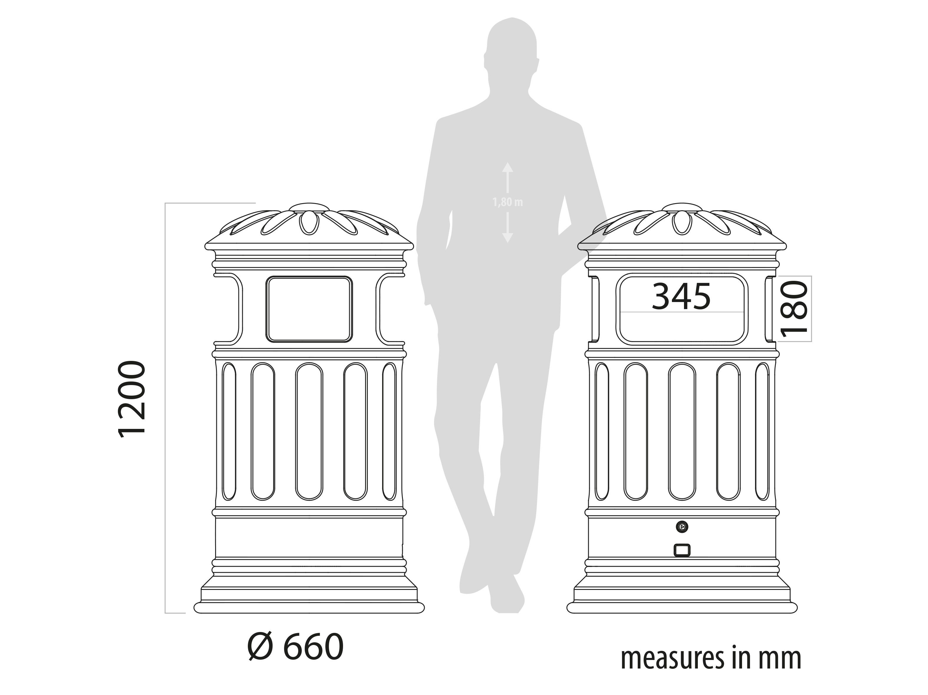 Корзина для мусора Lazzari Рим ARCH-00148290 - Вид №8