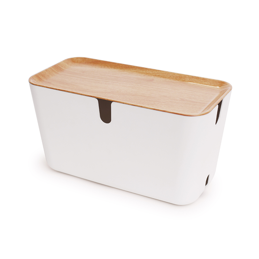 Органайзер для проводов Box большой белый-коричневый Bosign 240105 - Вид №1