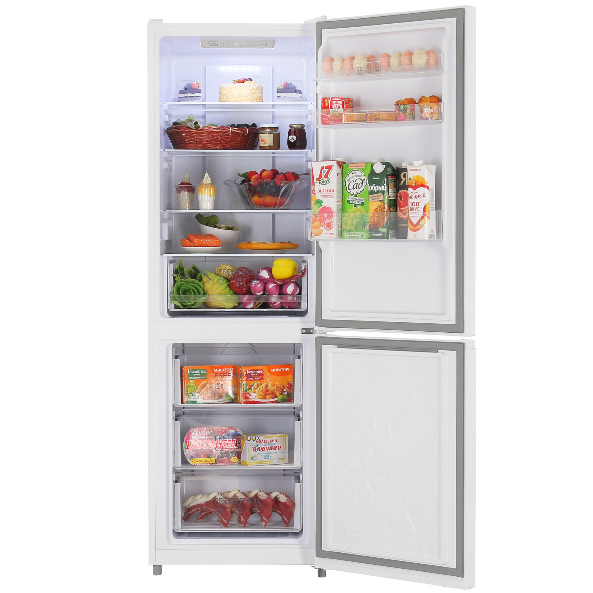 9944653 Холодильник с морозильником   Nordfrost RFC 350 NFW белый STDN-0112319 - Вид №5