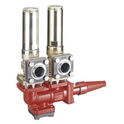Danfoss DSV — многоходовые запорные клапаны для предохранительных клапанов DSV 2 Клапан запорный двойной 148F3006 
