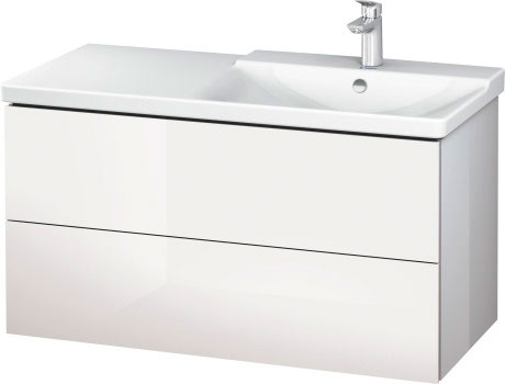 LC625205151 Тумбочка подвесная L-Cube #LC6252 1020 x 481 мм Сосна коричневая, декор Duravit - Вид №2