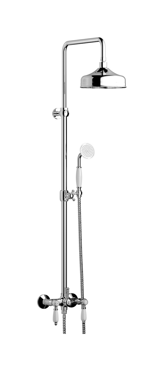 Душевая колонна с термостатом в комплекте с душевым гарнитуром. WE ARE IB hl800cc_2 Chrome Indoor Shower